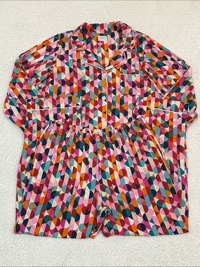 Trina Turk x Bedhead PJs Geometric-Print Long Jersey Pajama Set size Large